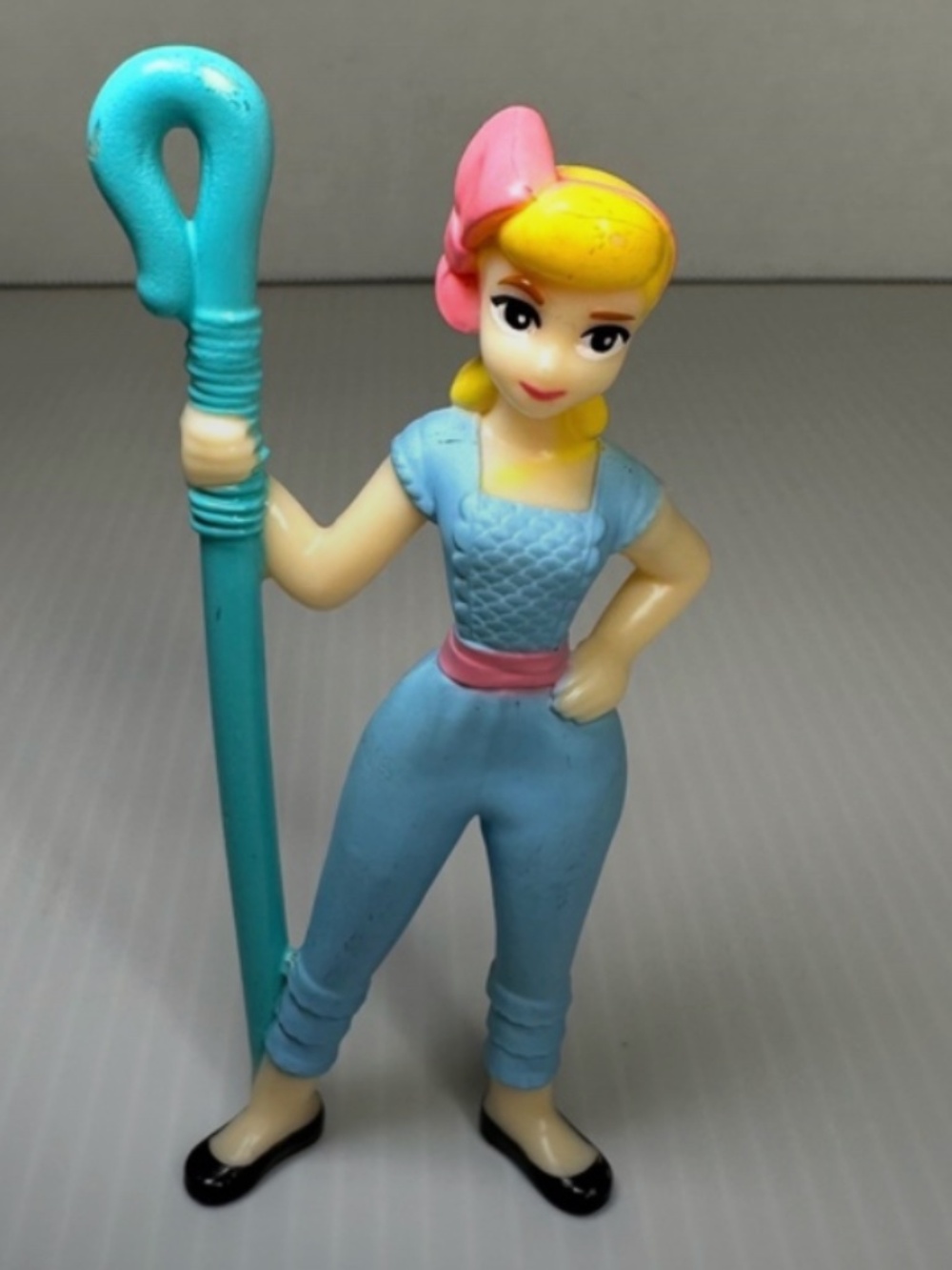 Disney Pixar Toy Story Bo Peep In Jumpsuit w/Staff PVC Figure  3.5" Cake Topper